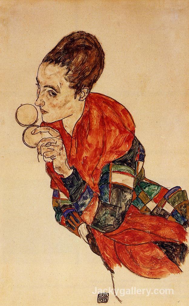 Portrait of the Actress Marga Boerner by Egon Schiele paintings reproduction